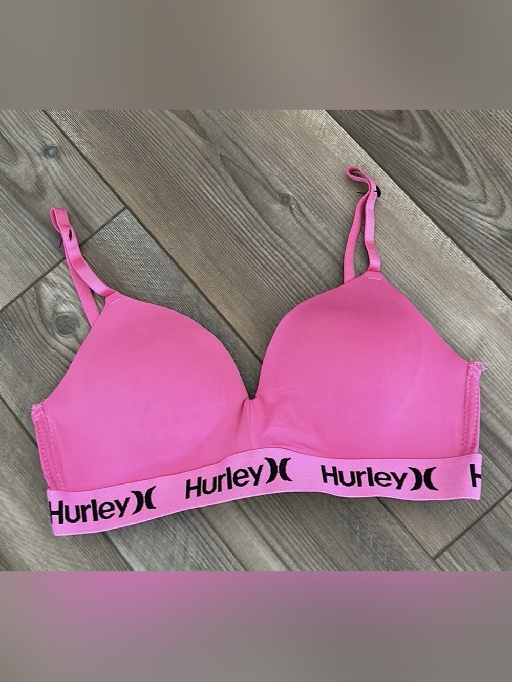 Hurley‎ Hot Pink Padded Bralette with Branded Underband